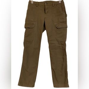 Duluth Firehose Flex olive green women’s 10 x 31 cargo pants